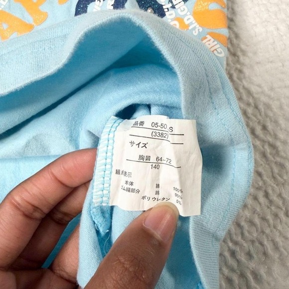 S.I.D blue layered graphic bedazzled tank from japan - Picture 4 of 7